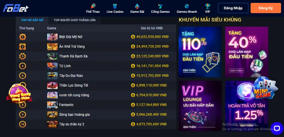 Banner khuyến mãi bắn cá trên sportsbet app